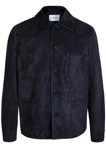 Patch pocket suede overshirt by GIVENCHY