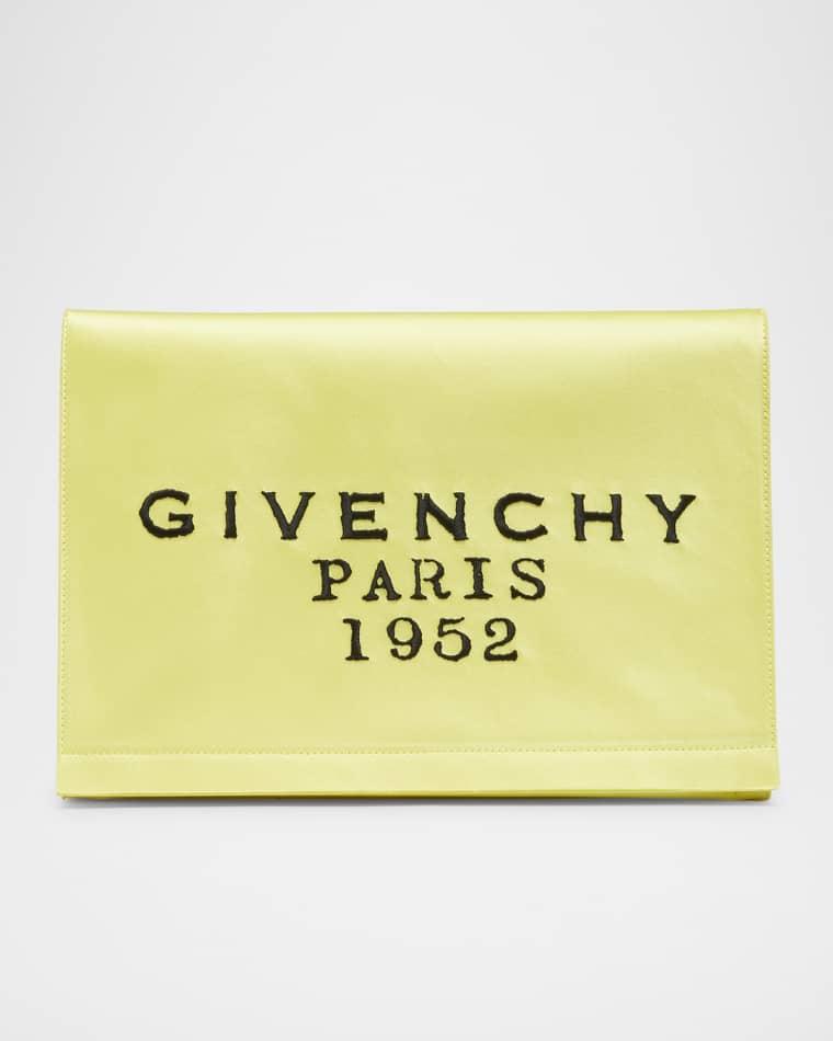 Pattern Pochette in Satin with Logo Embroidery by GIVENCHY