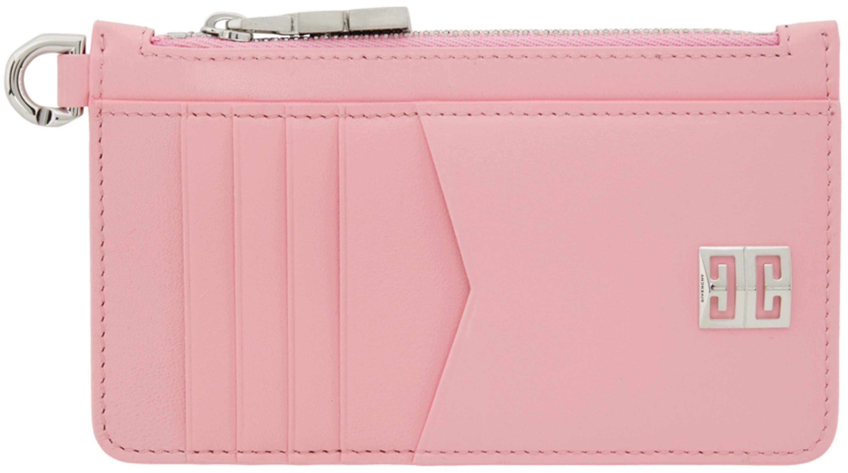 Pink 4G Zipped Card Holder by GIVENCHY