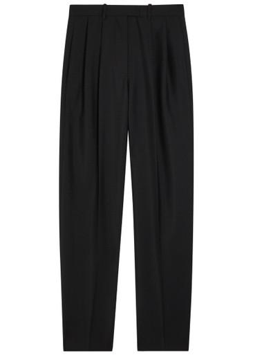 Pleated tapered-leg wool and mohair-blend trousers by GIVENCHY