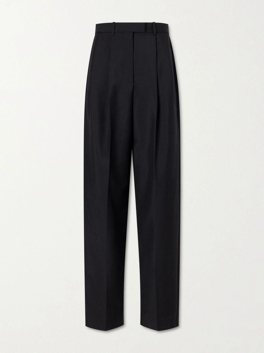 Pleated wool and mohair-blend wide-leg pants by GIVENCHY
