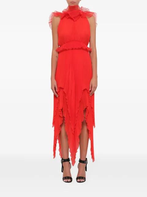 Pod ruffled pleated dress by GIVENCHY