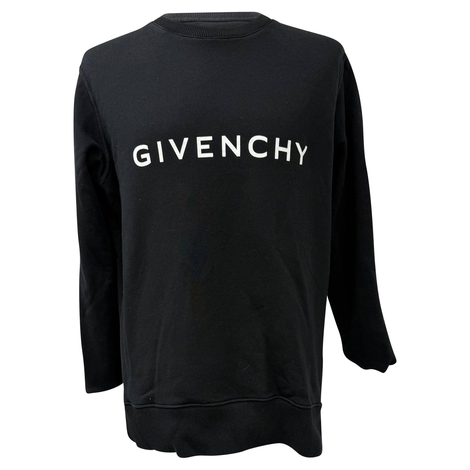 Preloved Logo-Print Sweatshirt in Black Cotton by GIVENCHY