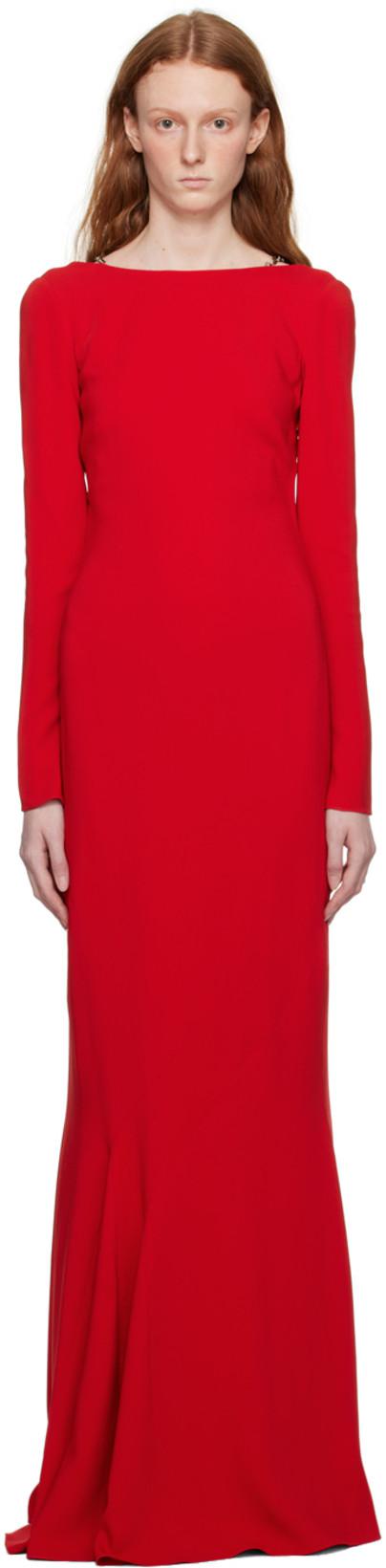 Red Chain Link Maxi Dress by GIVENCHY