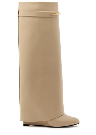 Shark 95 leather knee-high boots by GIVENCHY