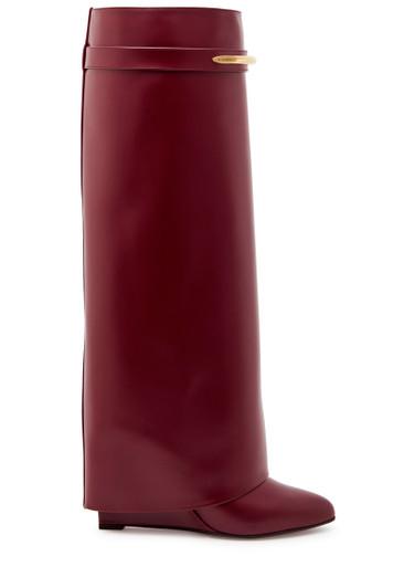 Shark 95 leather knee-high boots by GIVENCHY