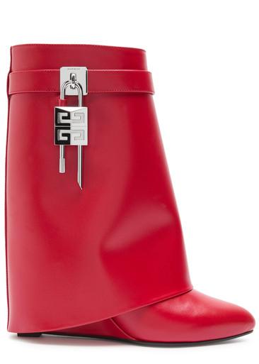 Shark Lock 90 leather ankle boots by GIVENCHY