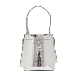 Shark Lock bucket bag in crocodile effect leather by GIVENCHY