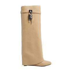 Shark Lock grained leather boots by GIVENCHY