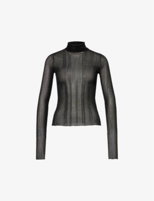 Sheer turtleneck knitted top by GIVENCHY