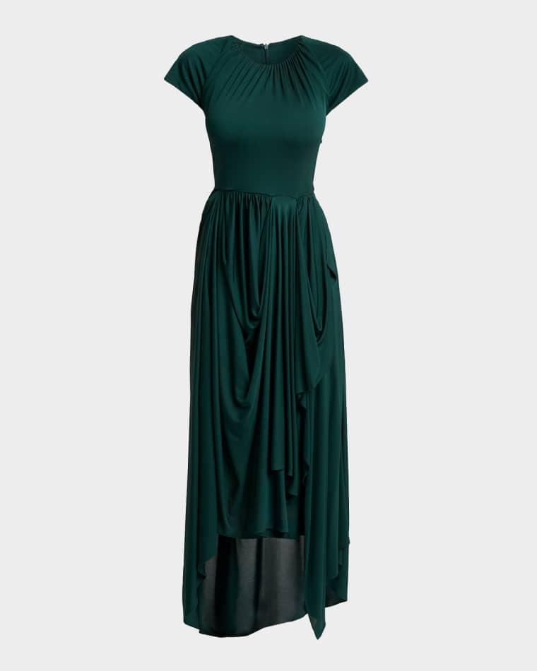 Short Sleeve Draped Jersey Dress by GIVENCHY