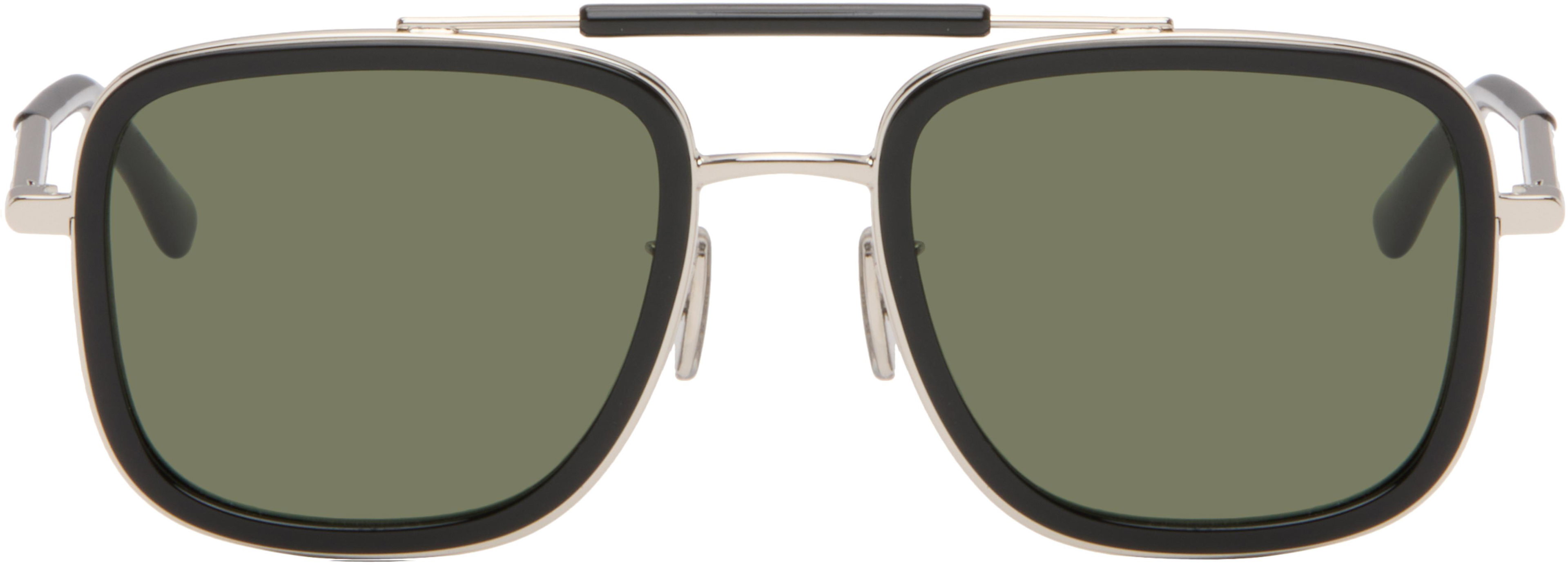 Silver & Black Day Sunglasses by GIVENCHY