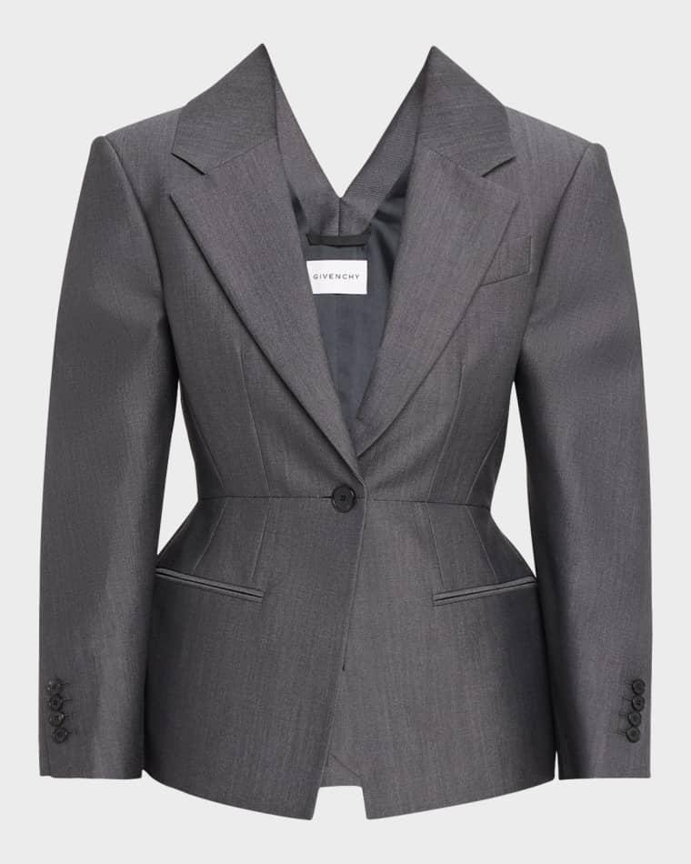 Slashed Wool Single-Breasted Jacket by GIVENCHY