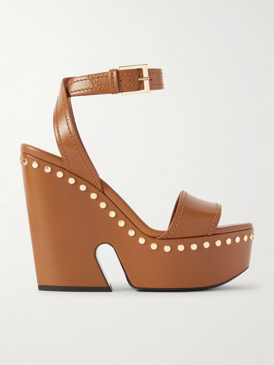 Studded leather platform sandals by GIVENCHY