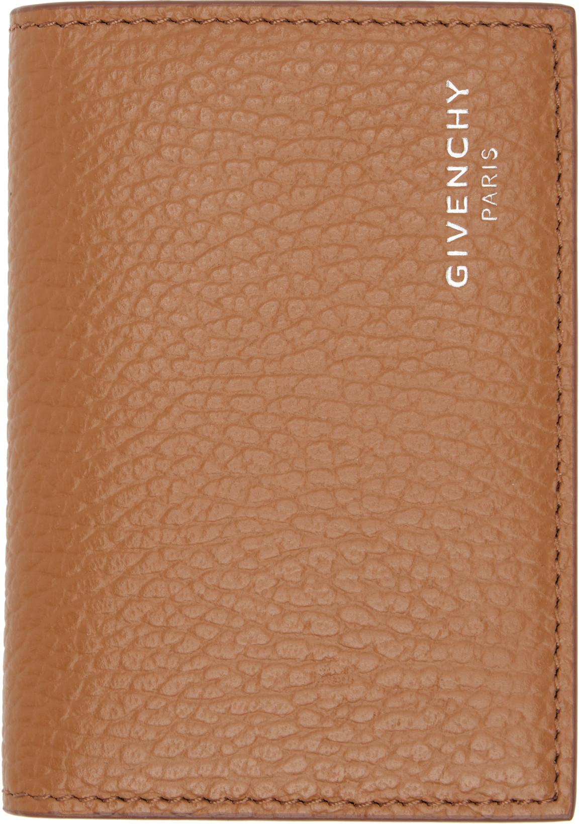 Tan Flap Card Holder by GIVENCHY