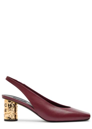 Tape-effect slingback leather pumps by GIVENCHY