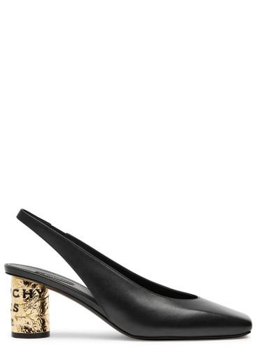 Tape-effect slingback leather pumps by GIVENCHY