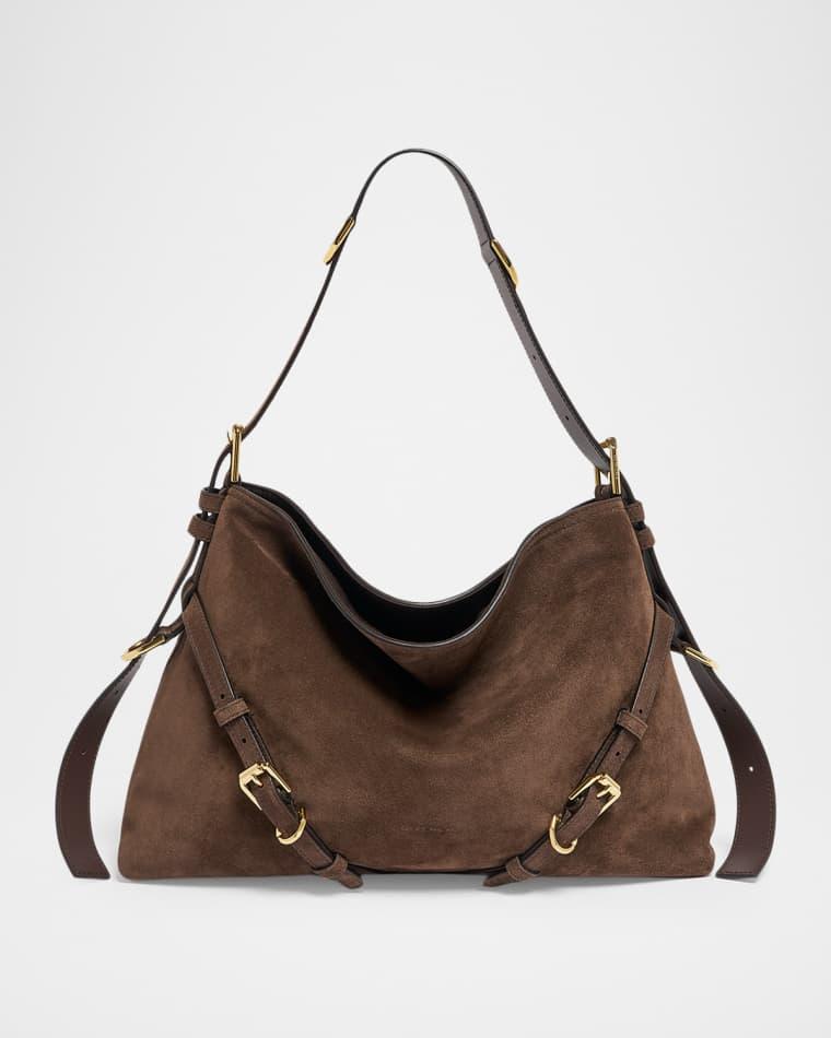 Voyou Medium Slouchy Shoulder Bag in Suede by GIVENCHY