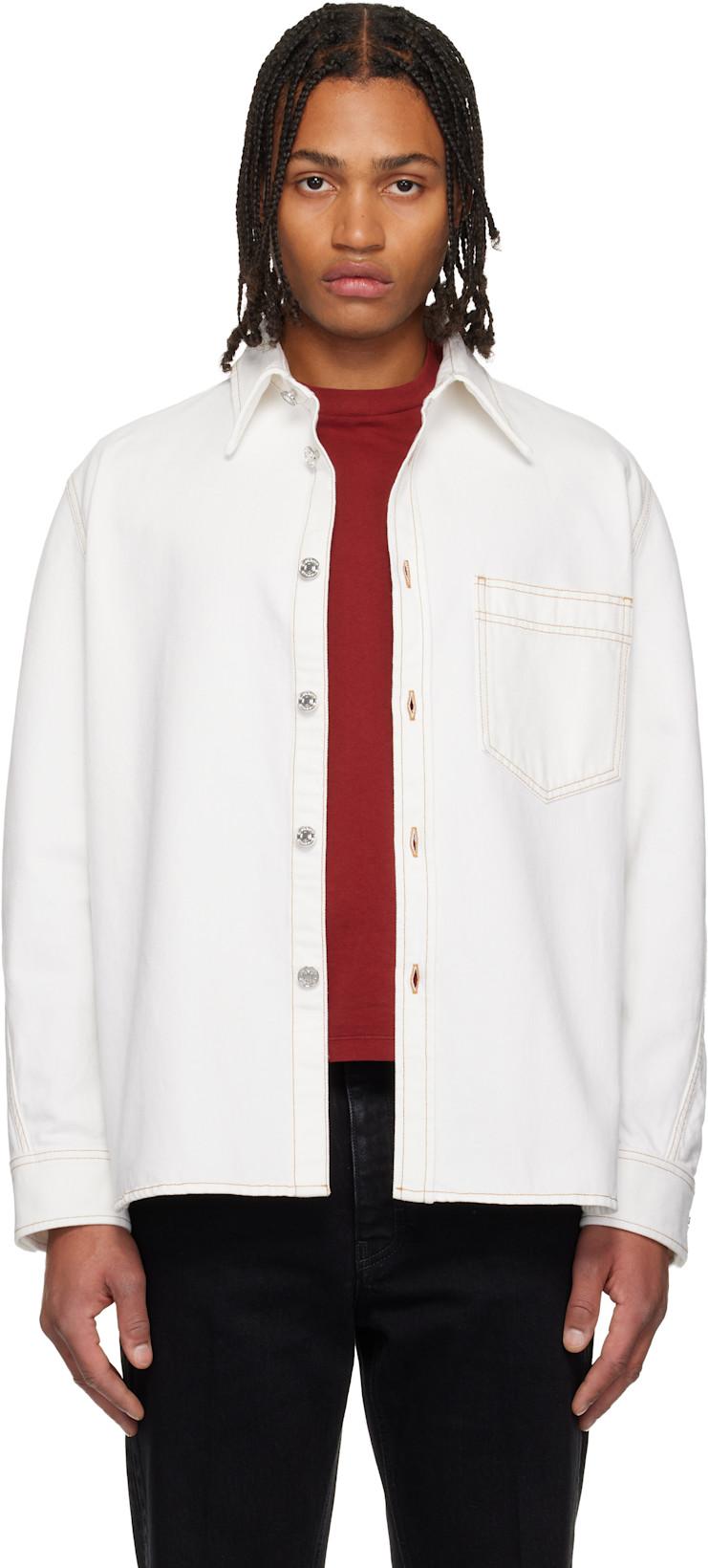 White Couture Seam Overshirt by GIVENCHY