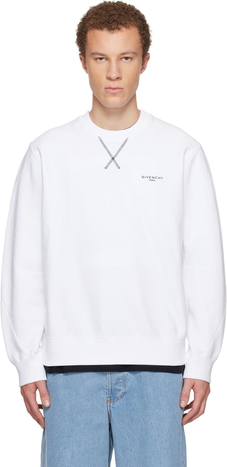 White Couture Seam Sweatshirt by GIVENCHY