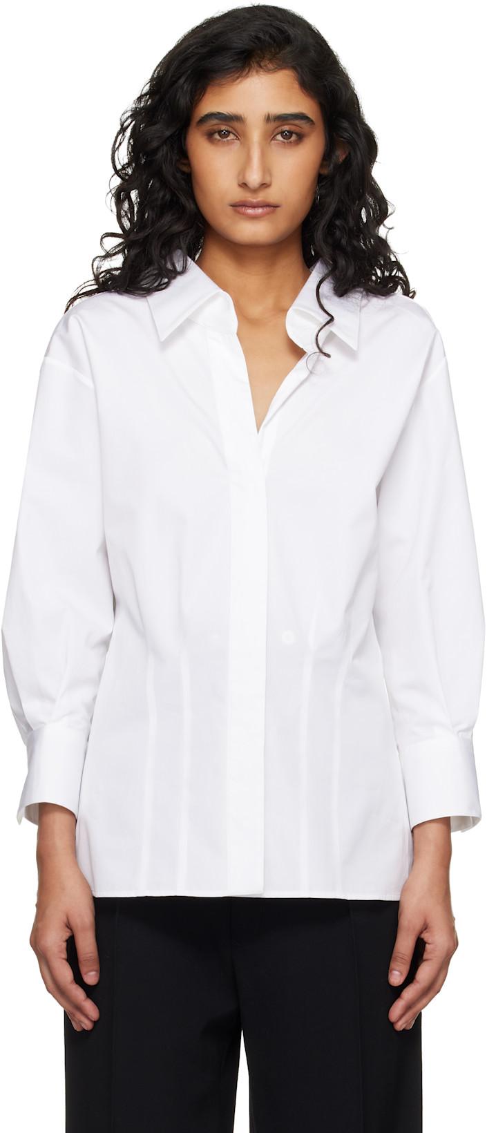 White Slashed Poplin Shirt by GIVENCHY