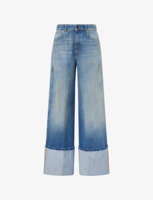 Wide-Leg Turn-Up Denim Jeans by GIVENCHY