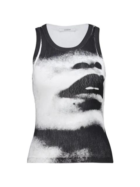 artistic-print fitted tank top by GIVENCHY