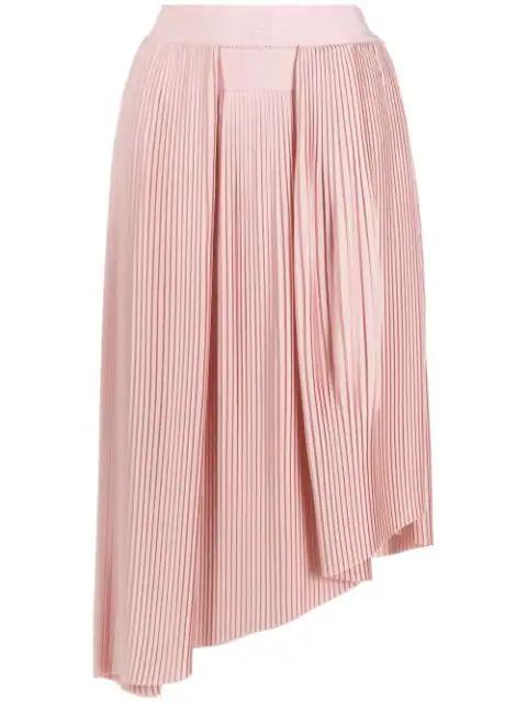 asymmetric pleated midi skirt by GIVENCHY