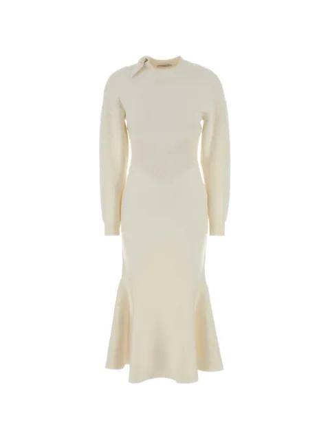 bow-detail fluted midi dress by GIVENCHY