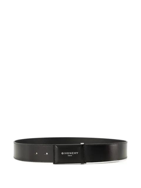 buckle logo leather belt by GIVENCHY
