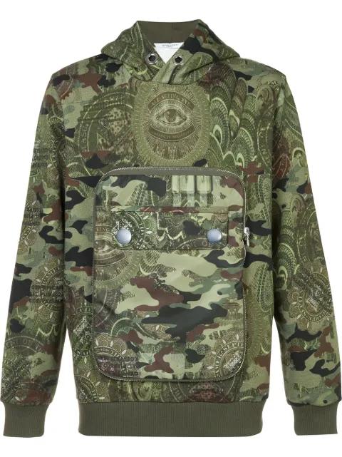 camouflage hoodied sweatshirt by GIVENCHY