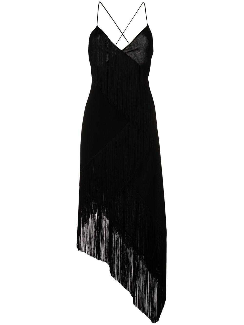 cascading fringe slip dress by GIVENCHY