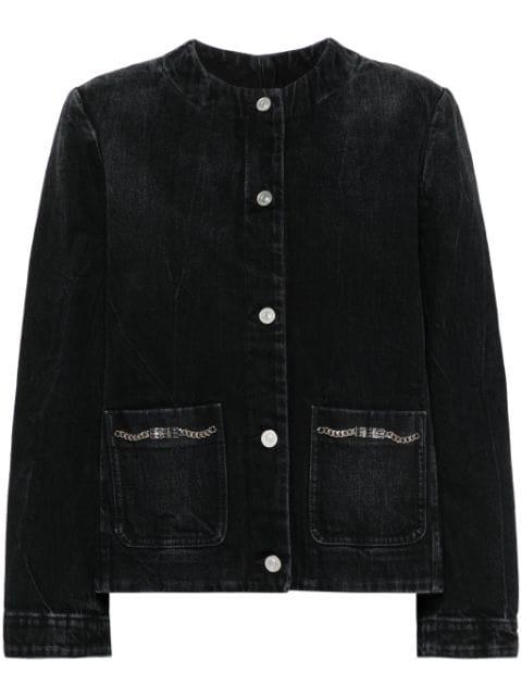 chain-detailing denim jacket by GIVENCHY