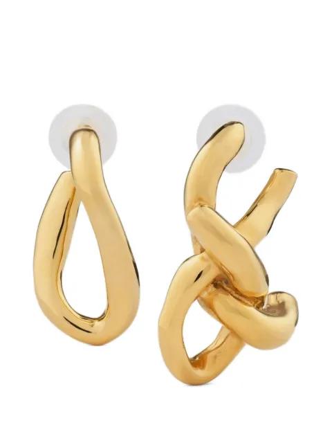 chain link asymmetrical earrings by GIVENCHY