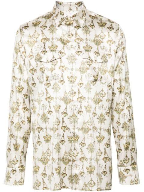 chandelier-print silk shirt by GIVENCHY