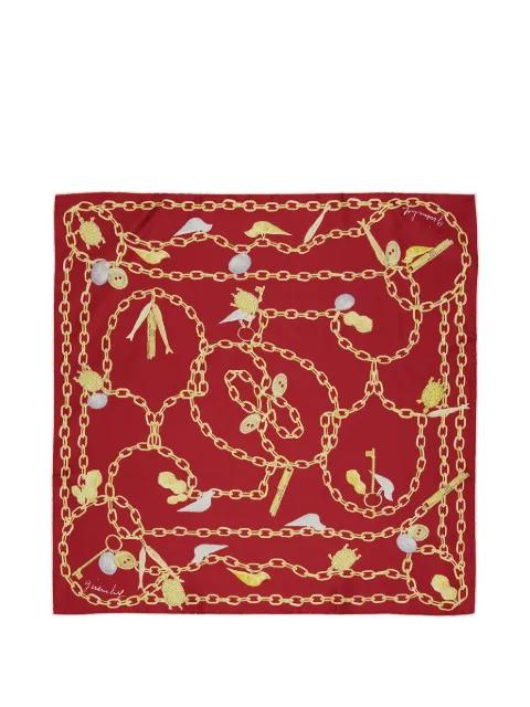 charm-print silk scarf by GIVENCHY