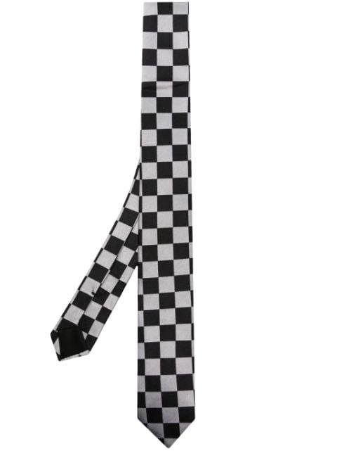 check-print silk tie by GIVENCHY