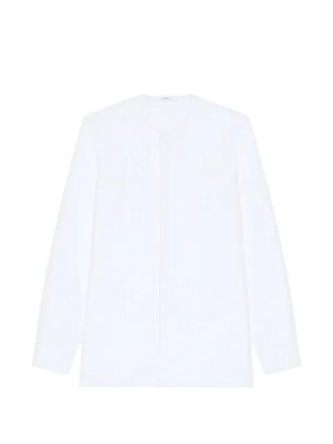 collarless bib-detail shirt by GIVENCHY