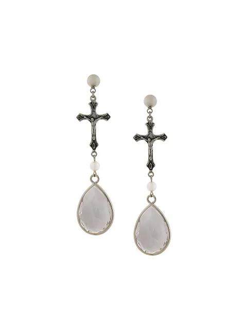 crucifix pendant earrings by GIVENCHY