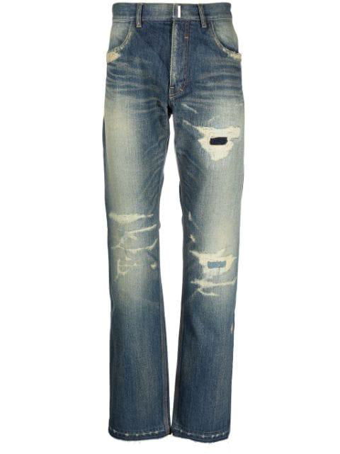 distressed straight-leg jeans by GIVENCHY