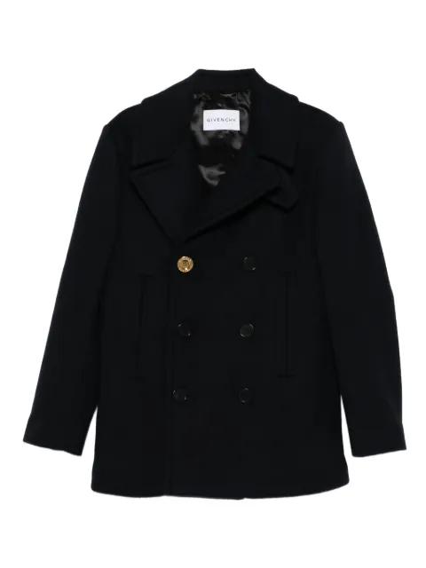 double-breasted gold-button peacoat by GIVENCHY