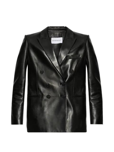 double-breasted leather jacket by GIVENCHY