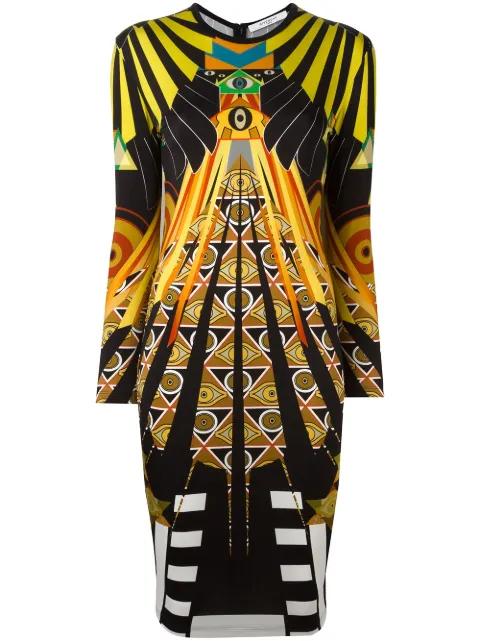 egyptian-print midi dress by GIVENCHY