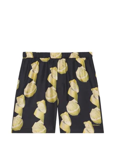 elasticated-waist fruit-print shorts by GIVENCHY