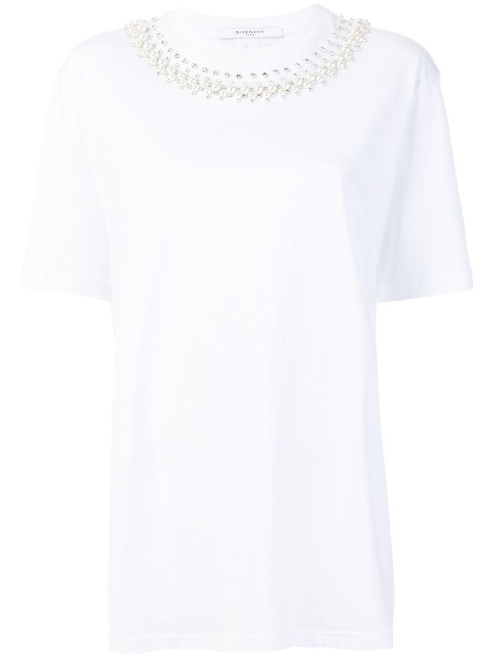 embellished-collar T-shirt by GIVENCHY