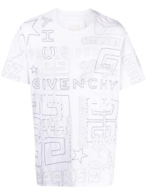 embroidered-design cotton T-shirt by GIVENCHY