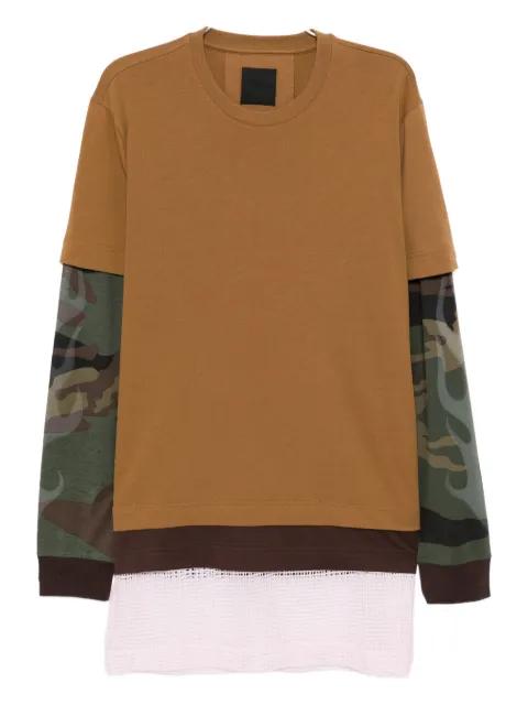 embroidered-logo layered T-shirt by GIVENCHY