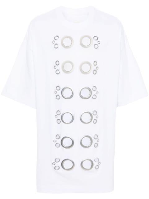 eyelet-embellished T-shirt by GIVENCHY