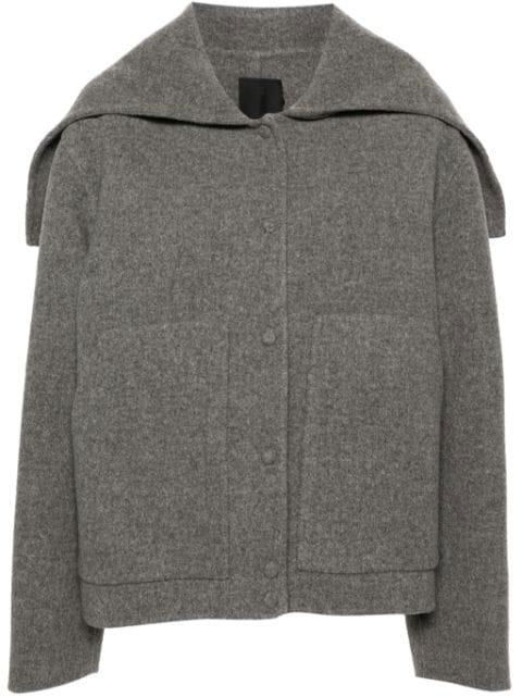 felted wool hoodied jacket by GIVENCHY