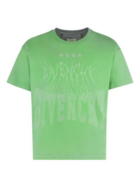 flame-logo cotton T-shirt by GIVENCHY